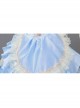 Light Blue Long Simple Elegant Lace Cuffs Cinderella COS Drama Costume Retro Lolita Prom Dress