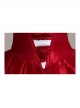 Wine Red Boat Neck Retro Decorative Shirring Drama Performance Prom Lolita Long Dress