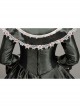 Dark Grey Shawl Collar Long Sleeve Lace Birthday Party Retro Court Lolita Prom Dress