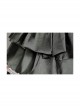 Dark Grey Shawl Collar Long Sleeve Lace Birthday Party Retro Court Lolita Prom Dress