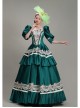 Dark Green Puff Mid-length Sleeve Lace Party Retro Court Lolita Prom Dress