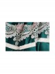 Dark Green Puff Mid-length Sleeve Lace Party Retro Court Lolita Prom Dress