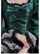 Klein Blue Retro Style Square Collar Chest Bowknot Black-white Lace Long Sleeve Court Prom Lolita Dress