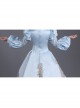 Light Blue Party Ball Dinner Long Sleeve Multilayer Delicate Hem Dreamy Romantic Court Style Prom Lolita Dress