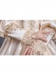 Champagne Noble Retro Style Long Sleeve Pearls Lace Love Decoration Prom Lolita Dress