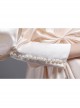Champagne Puff Mid-length Sleeve Pearls Large Bowknot Court Ladylike Style Elegant Charming Prom Lolita Dress
