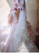 Cherry Blossom Girl Series Elegant Gorgeous Tea Party Classic Lolita Sequins White Lace Long Veil