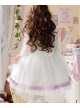 Sagiri Carol Series White Mesh Letter Embroidery Purple Ruched Heart-Shaped Bow Sleeveless Dress