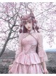 Cherry Nightmare Series Pink Romantic Velvet Jacquard Embroidery Flared Sleeve Design Improved Gothic Female Short Coat