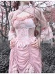 Cherry Nightmare Series Pink Romantic Velvet Jacquard Embroidery Flared Sleeve Design Improved Gothic Female Short Coat