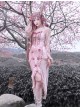 Cherry Nightmare Series Velvet Embossed Fabric Three-Dimensional Flower Decoration Gothic Pink Jacquard Embroidery Sexy Tight Mermaid Skirt