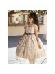 Letters And Poems Glazed Window Series Pattern Exquisite Embroidery Doll Collar Pleated Hem Bow Knot Apron Classic Lolita Dress Set