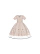 Letters And Poems Glazed Window Series Pattern Exquisite Embroidery Doll Collar Pleated Hem Bow Knot Apron Classic Lolita Dress Set