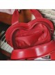 Cute White Little Swan PU Leather Folds Pearl Decoration Embroidery Classic Lolita Heart Tote Bag