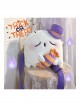 White Plush Cute Candy Ghost Doll Purple Top Hat Decoration Christmas Elements Classic Lolita Shoulder Bags