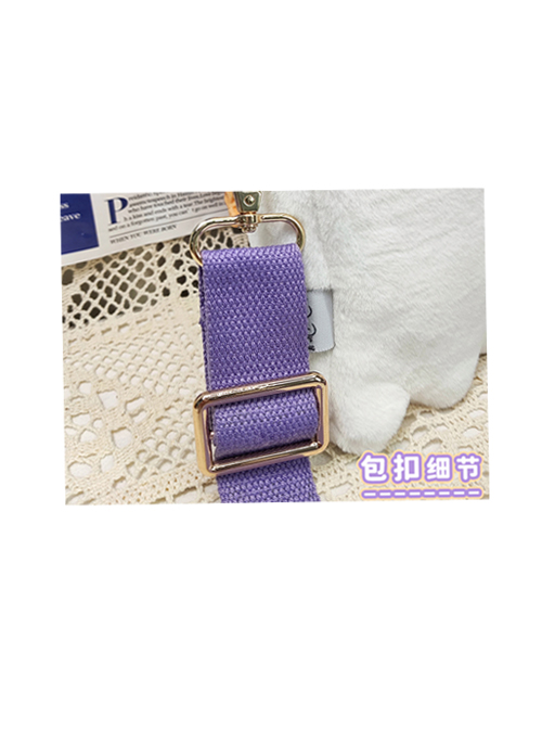 White Plush Cute Candy Ghost Doll Purple Top Hat Decoration Christmas Elements Classic Lolita Shoulder Bags