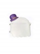 White Plush Cute Candy Ghost Doll Purple Top Hat Decoration Christmas Elements Classic Lolita Shoulder Bags