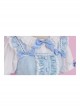 Forest Of Spring Series Cute Animal Pattern Folds Bow Knots Puffed Hem Classic Lolita Sling Dress Set