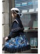 Abyss Series JSK Lace Up Decorate Retro Classic Lolita Autumn Winter Dark Blue Cape