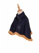 Divine Salvation Series OP Printing Retro Gothic Lolita Dark Blue Lapel Short Cape