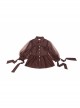 Pharmacist Series Hollow Out Front Chest Brown Lapel Sweet Lolita Half Sleeve Shirt
