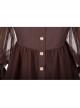 Pharmacist Series Hollow Out Front Chest Brown Lapel Sweet Lolita Half Sleeve Shirt