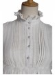 Divine Salvation Series High Collar Retro Gothic Lolita White Long Sleeve Shirt