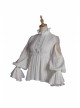 Divine Salvation Series High Collar Retro Gothic Lolita White Long Sleeve Shirt