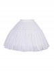 Classic Lolita Fluffy Chiffon Lace Metal Fishbone Support Adjustable White Inside Skirt