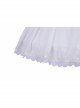 Classic Lolita Fluffy Chiffon Lace Metal Fishbone Support Adjustable White Inside Skirt