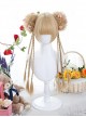Dark Brown Cute Daily Long Double Ponytail Tiger-Mouth-Clips Air Bangs Sweet Lolita Short Wigs