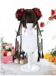 Dark Brown Cute Daily Long Double Ponytail Tiger-Mouth-Clips Air Bangs Sweet Lolita Short Wigs