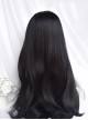Natural Micro Curls Black Long Sideburns Daily Classic Lolita Long Wigs