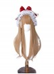 Gentle Linen Gold Micro Curly Waves Bangs Long Hair Classic Lolita Wigs