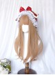 Gentle Linen Gold Micro Curly Waves Bangs Long Hair Classic Lolita Wigs