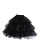 Black Violent Adjustable Fishbone Inner Skirt Lace Trim Classic Lolita Skirt