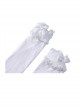 Solid Color Double Layer Pleats Lace Hollow Net Bow Knot Sweet Elastic Female Socks