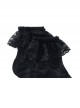Solid Color Rose Lace Folds Dark Jacquard Hollow Out French Retro Lolita Short Socks