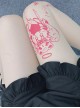 Bear Print Tattoo Character Print Summer Sexy Ultra-Thin Lolita Pantyhose