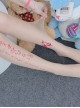 Bear Print Tattoo Character Print Summer Sexy Ultra-Thin Lolita Pantyhose