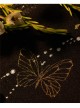 Chinese Style Hot Stamping Butterfly Pattern Decoration Lolita Black Pantyhose
