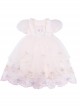 Delicate Lace Flower Embroidery Princess Temperament Mesh Children Lolita Kids Puff Sleeves Dress