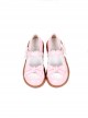 Round Head Two-Color Matching Hollow Shape Design Cute Bow Knot Lolita Buckle Flat Shoes