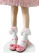 Small Round Head Solid Color Sweet And Cute Bowknot Classic Lolita Flat Shoes