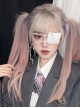 Air Bangs Grey Pink Gradientcute Long Straight Hair Cute Lolita Wigs