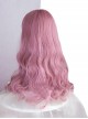 Coral Peach Pink Air Bangs Cute Long Curly Hair Lolita Wigs