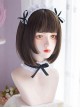 Super-Cute Everyday Lolita Brown Princess Cut Air Bangs Short Hair Wigs