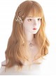 Sexy Fashion Air Bangs Gold Big Waves Long Curly Hair Lolita Wigs