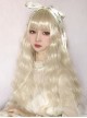 Antique Doll Collection Golden Big Waves Hair Layering Long Curly Wigs Sweet Lolita Wigs