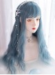 Cancer Series Haze Blue Water Ripples Long Curly Hair Classic Lolita Wigs